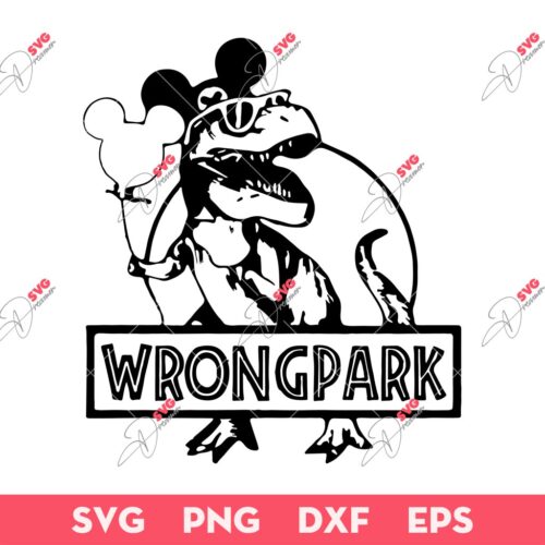 Disney Wrong Park SVG, Mickey Dinosaur SVG, Disney Wrong Park Mickey Balloon SVG