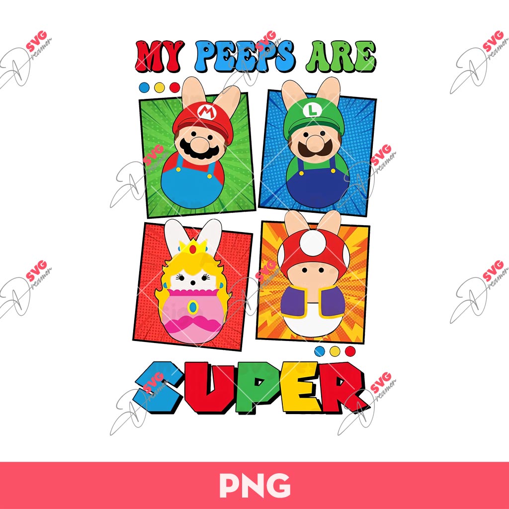 Easter Superhero PNG, My Peep Are Super PNG, Easter Kids PNG