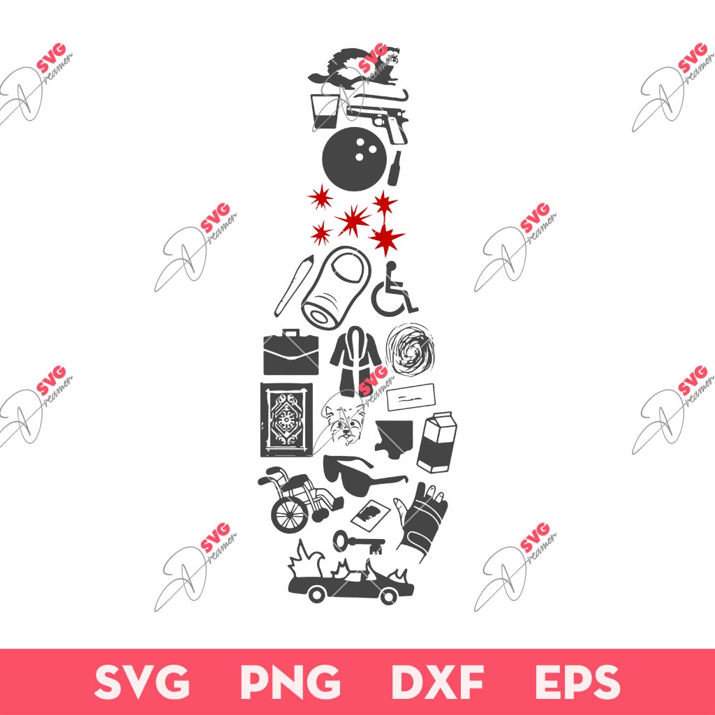 Elements Of Lebowski SVG, The Big Lebowski SVG, Bowling Design T-Shirt