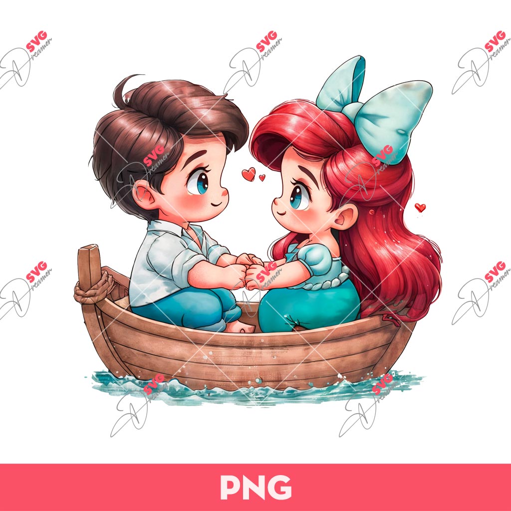 Eric And Ariel Mermaid PNG, Ariel Mermaid PNG Sublimation
