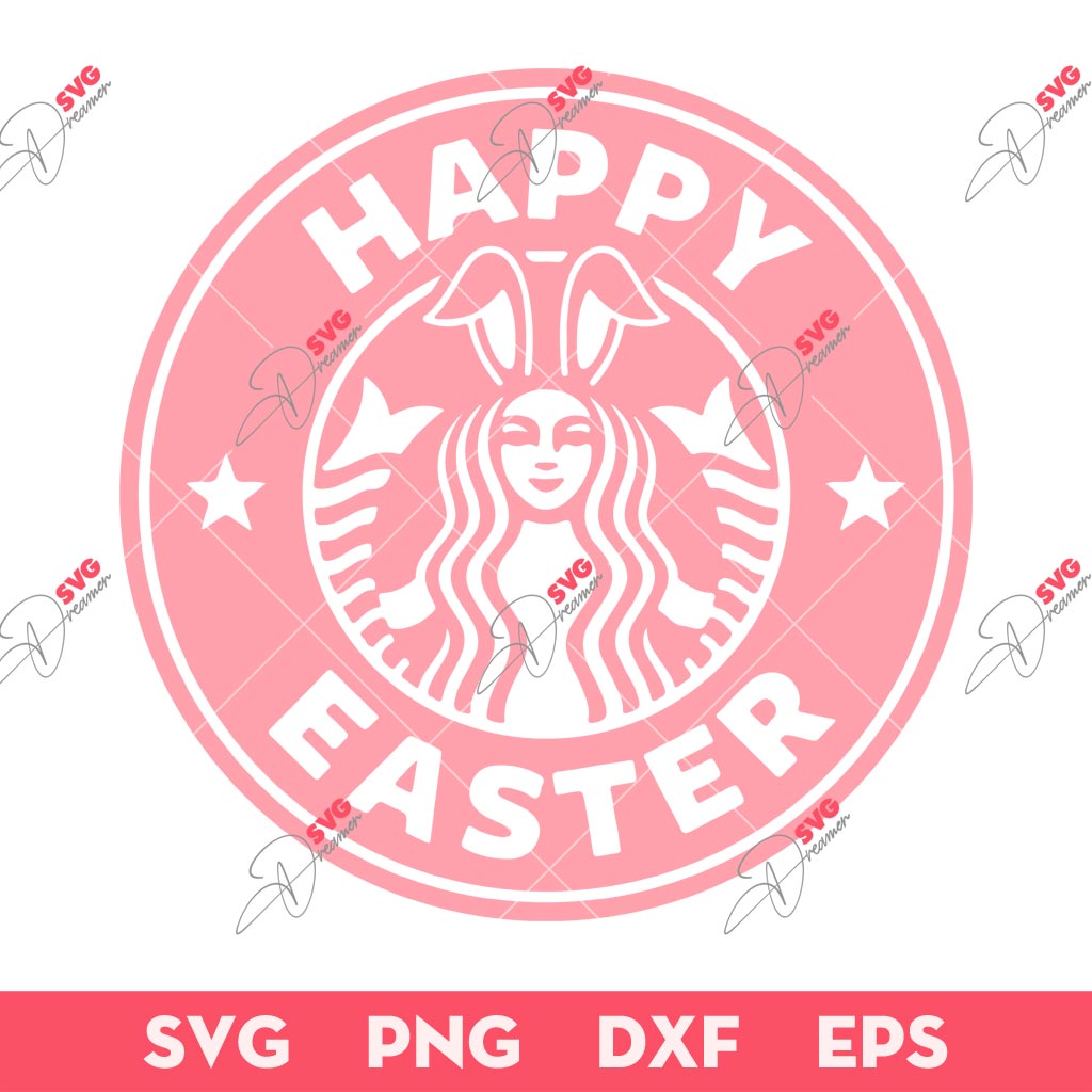 Happy Easter Starbucks SVG, Easter Starbucks SVG, Bunny Easter Starbucks SVG
