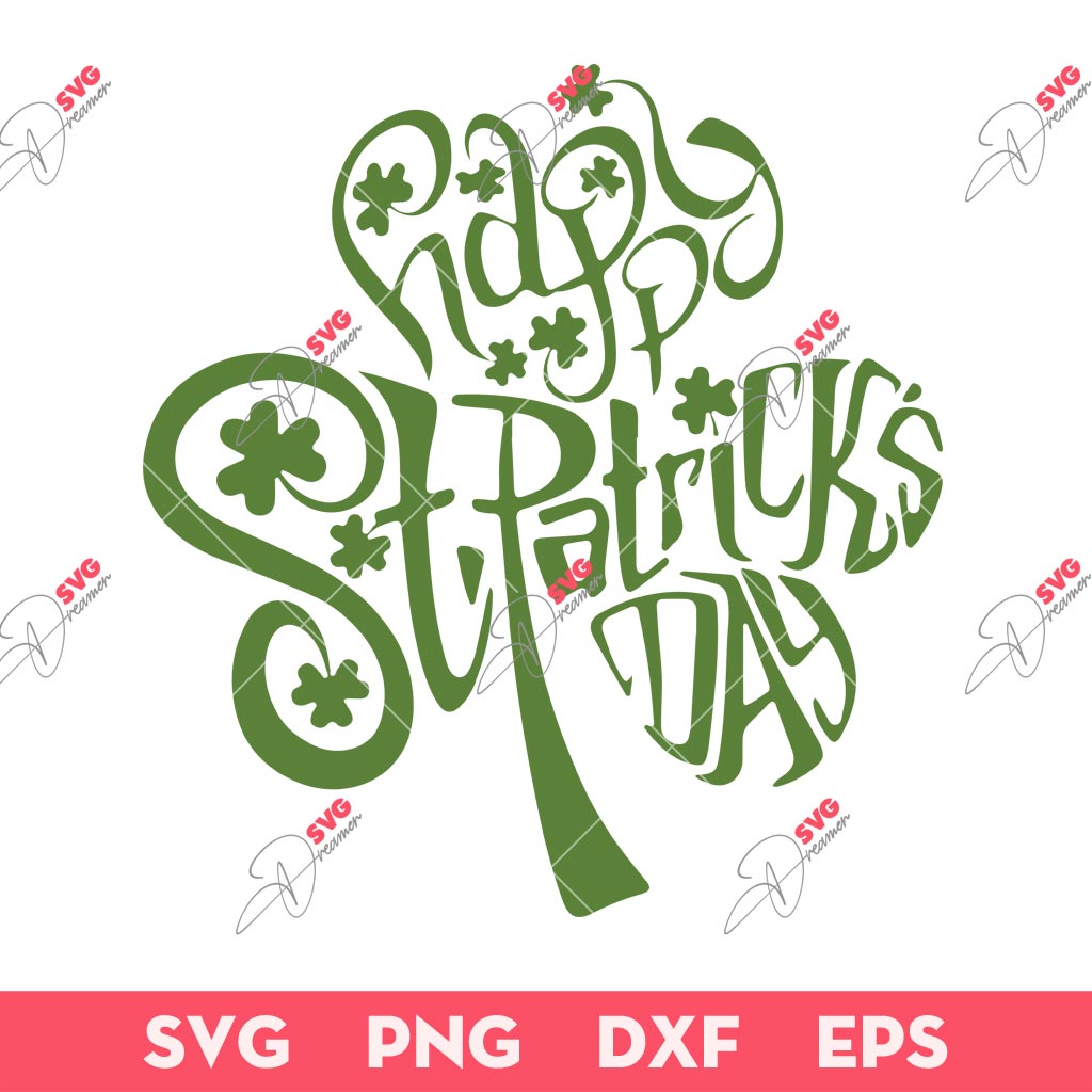 Happy St Patrick's Day SVG, Shamrock SVG, Lucky St Patrick's Day SVG