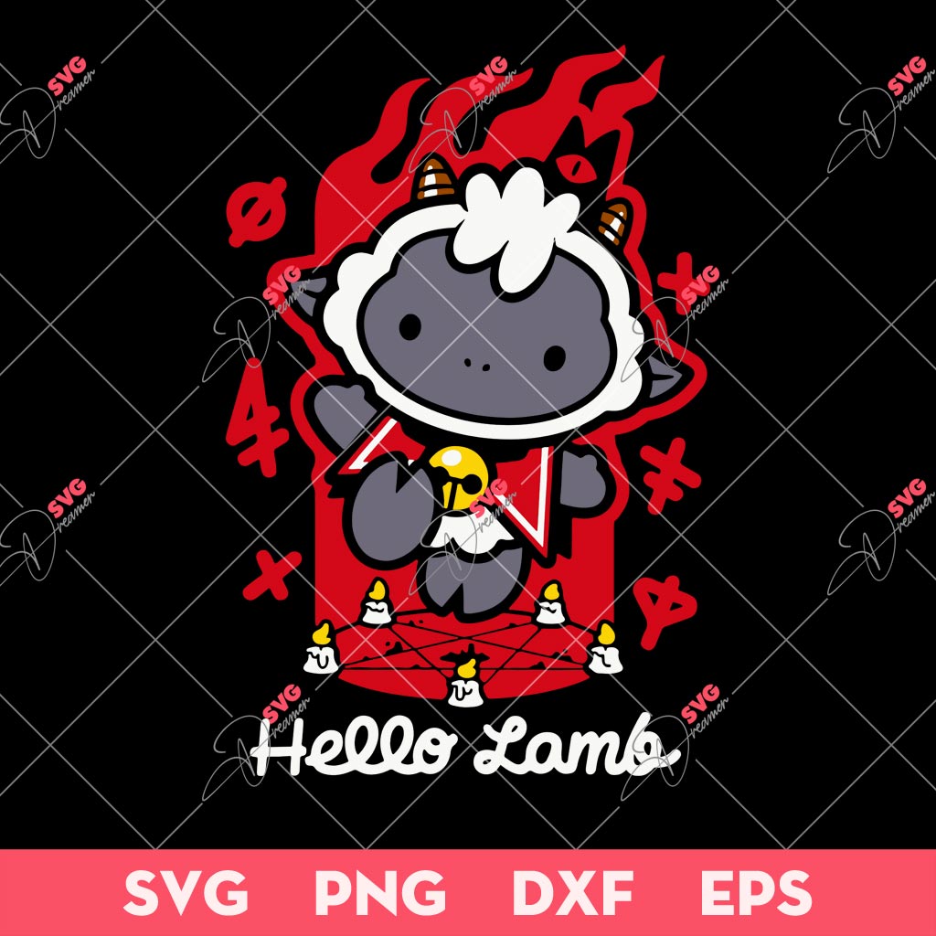 Hello Lamb SVG, Cult Of The Lamb SVG, The Lamb SVG