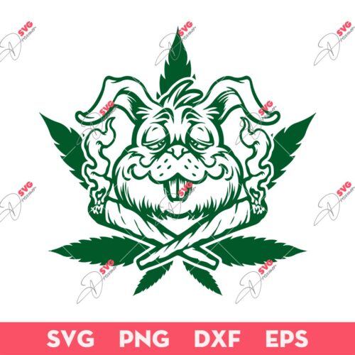 High Bunny Smoking Weed SVG, Cannabis Weed SVG, 420 SVG