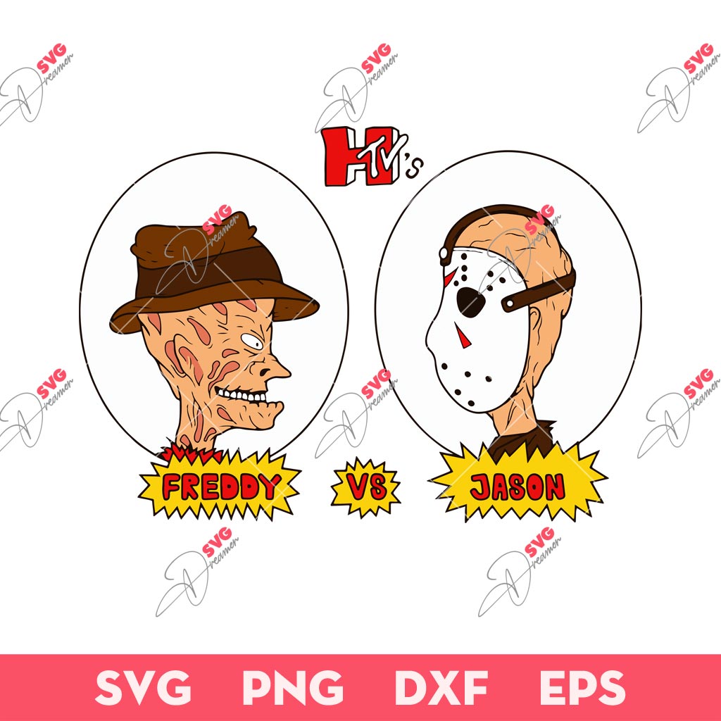 Horror TV Freddy VS Jason SVG, Horror TV SVG, Freddy VS Jason SVG
