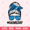 Messy Bun Game Day SVG, Messy Bun Detroit Lions SVG, Destroit Lions Fans SVG