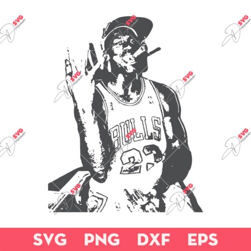 Michael Jordan Drawing SVG, Michael Jordan Vector SVG, Michael Jordan PNG EPS SVG DXF
