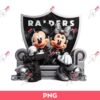 Mickey And Minnie LV Raiders Football PNG, Disney Las Vegas Raiders NFL Sport PNG