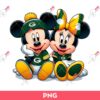 Mickey Minnie Mouse Green Bay Packers Football PNG, Disney Mickey Minnie Sport PNG