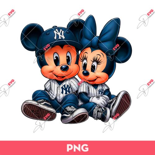 Mickey Minnie New York Yanks PNG, Disney Mouse NY Yanks Baseball PNG, Mickey Minnie Sport PNG