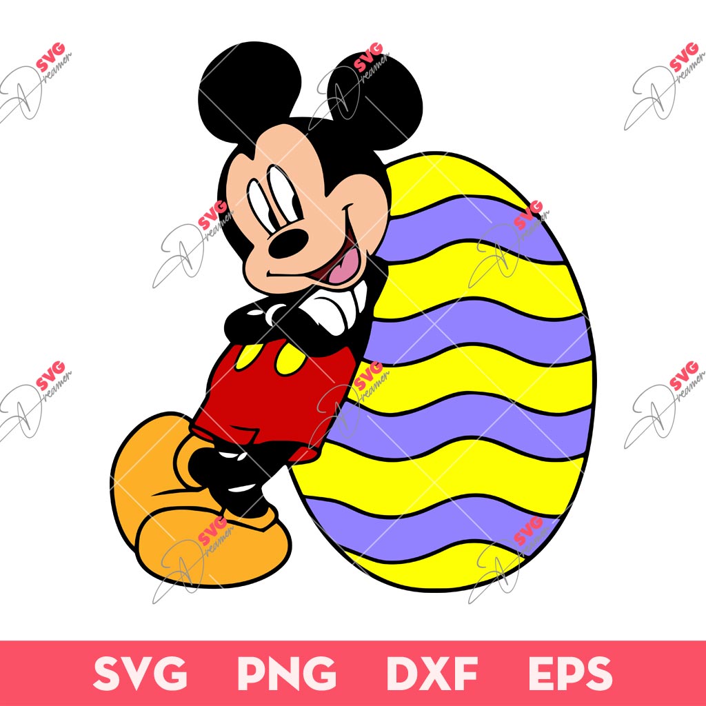 Mickey Mouse Easter SVG, Disney Mouse Easter Egg SVG, Easter SVG