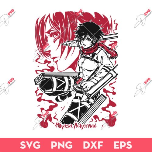 Mikasa Ackerman SVG, Attack On Titan Manga SVG, Manga And Anime SVG