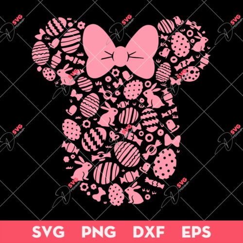 Minnie Mouse Easter Egg SVG, Happy Easter SVG, Disney Easter SVG