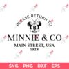Please Return To Minnie And Co Main Street USA 1928 SVG, Retro Disney Minnie Mouse SVG