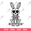 Skeleton Bunny Easter SVG, Easter Bunny Skull SVG, Easter SVG