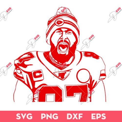 Travis Kelce SVG, Kansas City Chiefs Football SVG, Trvis Kelce KC Chiefs SVG
