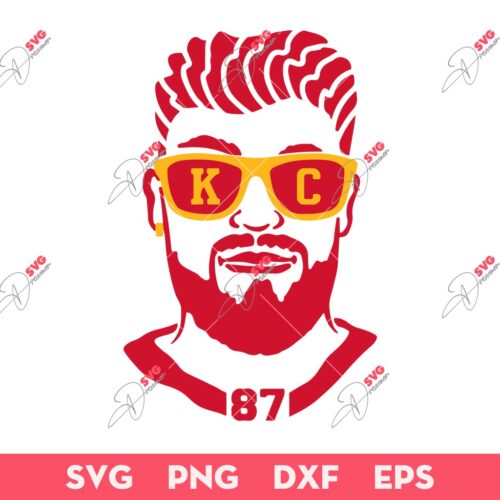 Travis Kelce SVG, Kansas City Chiefs SVG, KC Chiefs Football SVG