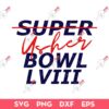 Usher Super Bowl LVIII SVG, NFL Halftime Show 2024 SVG, Super Bowl SVG