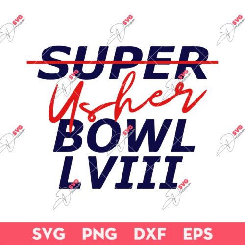 Usher Super Bowl LVIII SVG, NFL Halftime Show 2024 SVG, Super Bowl SVG