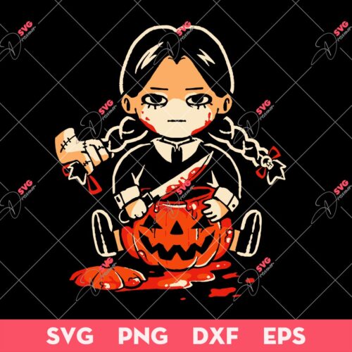 Wednesday Pumpkin Death Trap SVG, Wednesday SVG, Halloween SVG