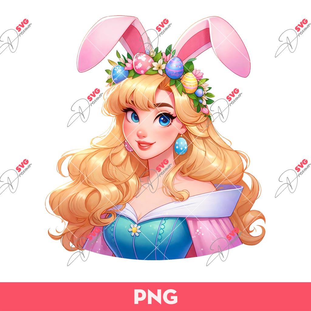Aurora Bunny PNG, Easter Disney Aurora Princess PNG
