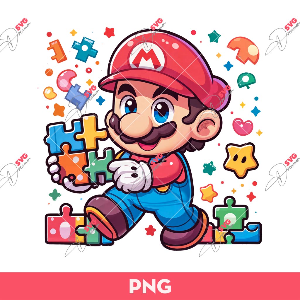 Autism Gamer PNG, Autism Super Mario PNG