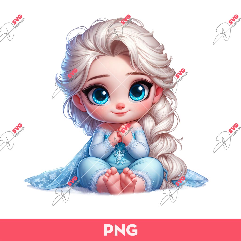 Baby Elsa Frozen PNG, Cute Cartoon Elsa PNG