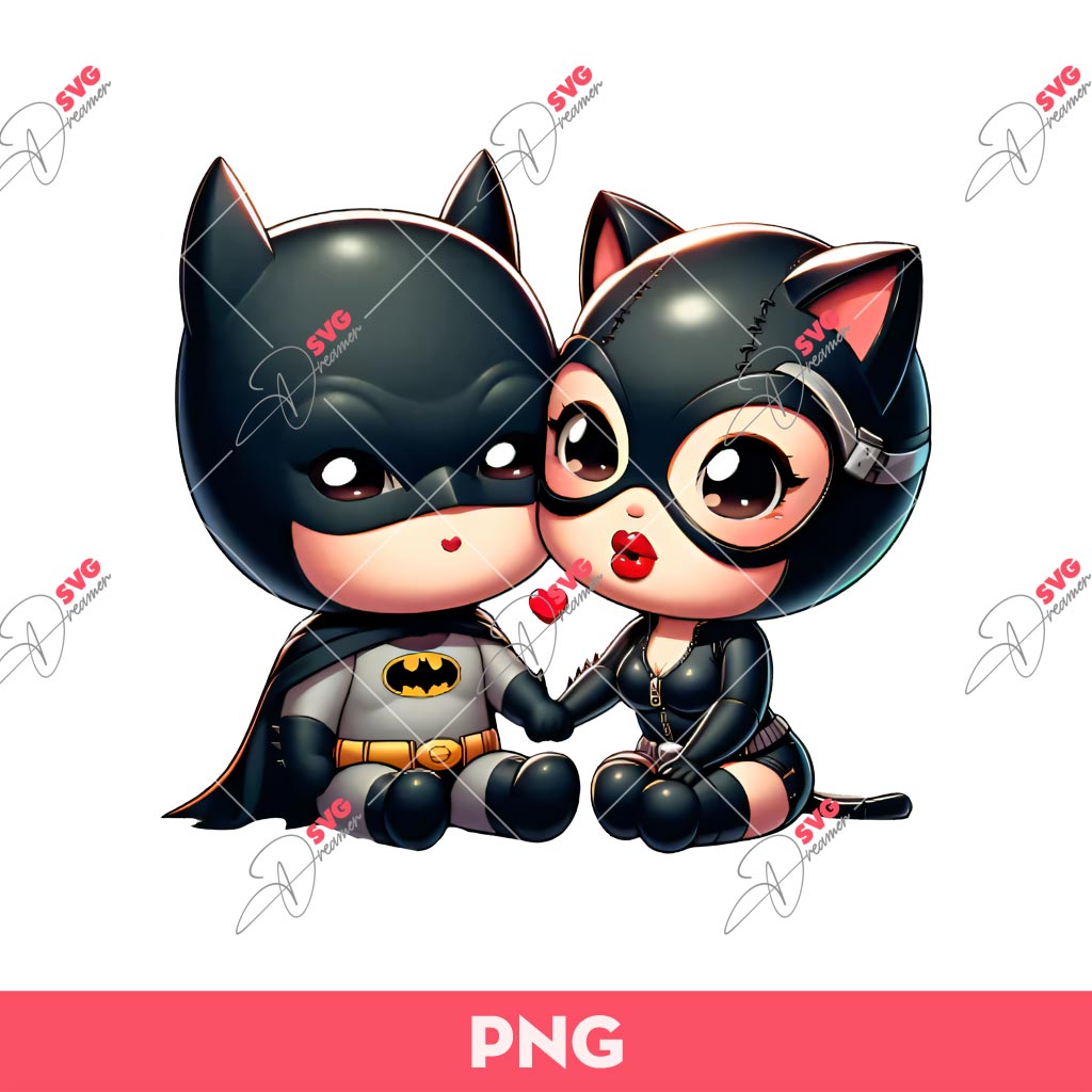 Batman And Cat Woman PNG, Batman Couple PNG