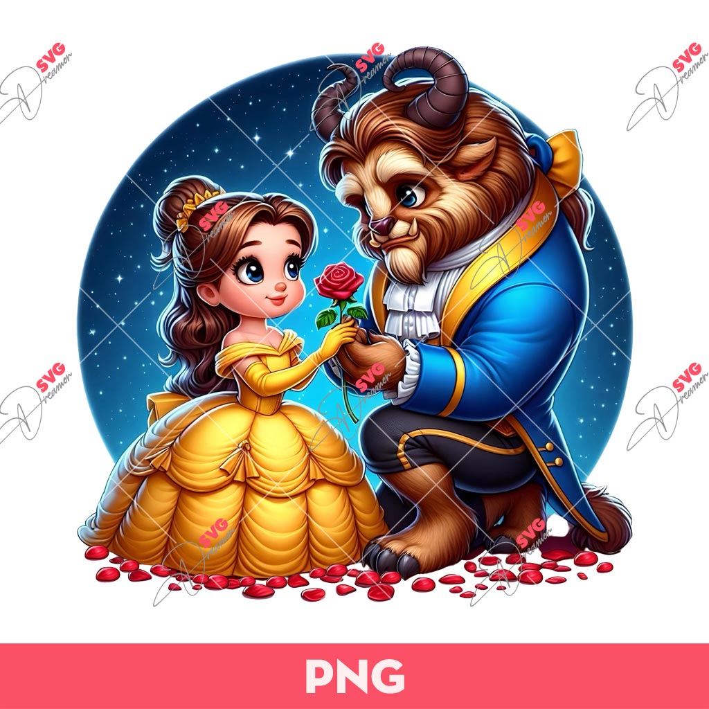 Beauty And The Beast PNG, Beauty Couple PNG