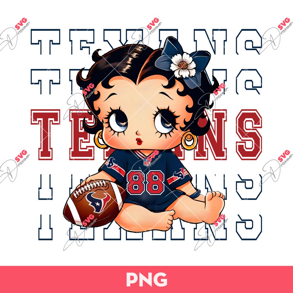 Betty Boop Fan Houston Texans PNG, Betty Texans PNG, Betty Houton Texans Football PNG