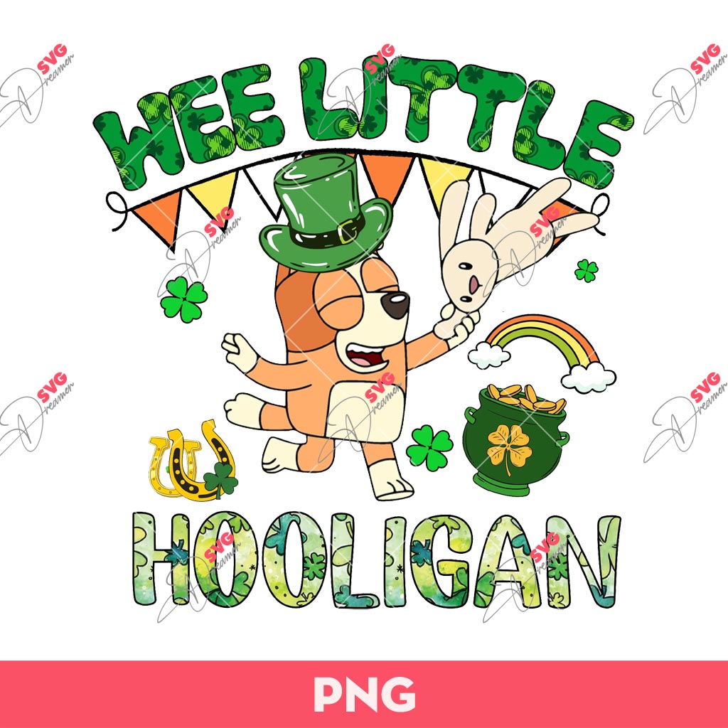 Bingo Wee Little Hooligan St Patricks Day PNG, Bingo Saint Patricks Day PNG
