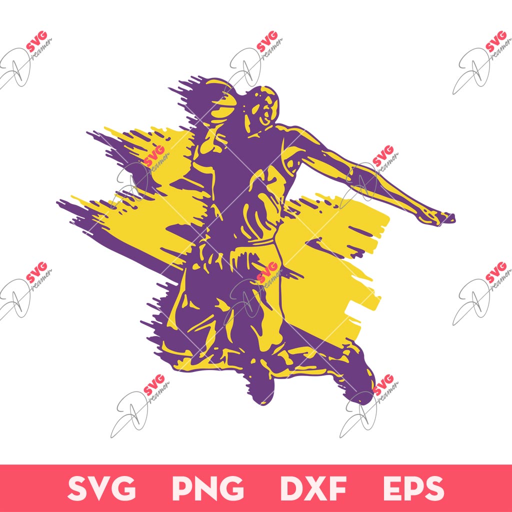 Blurry Lakers Basketball SVG, Los Angeles Lakers SVG, LA Lakers Basketball SVG PNG