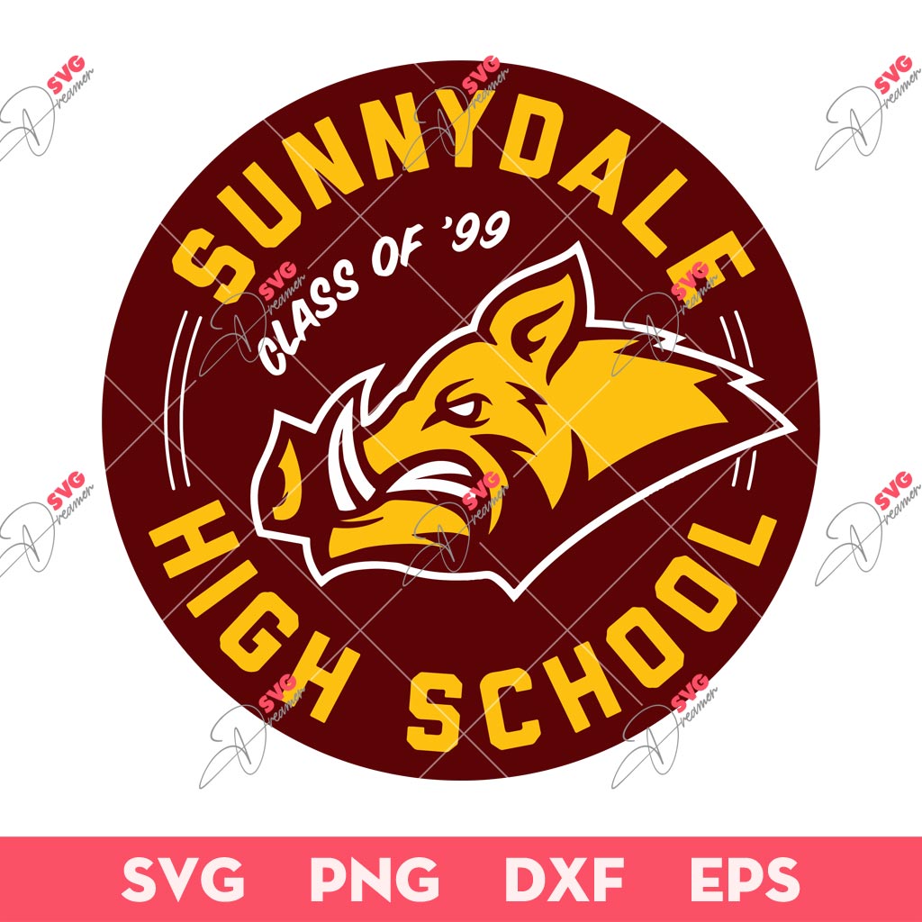 Buffy The Vampire Slayer SVG, Sunnydale High School Class Of '99 Sticker, Sunnydale High School SVG PNG