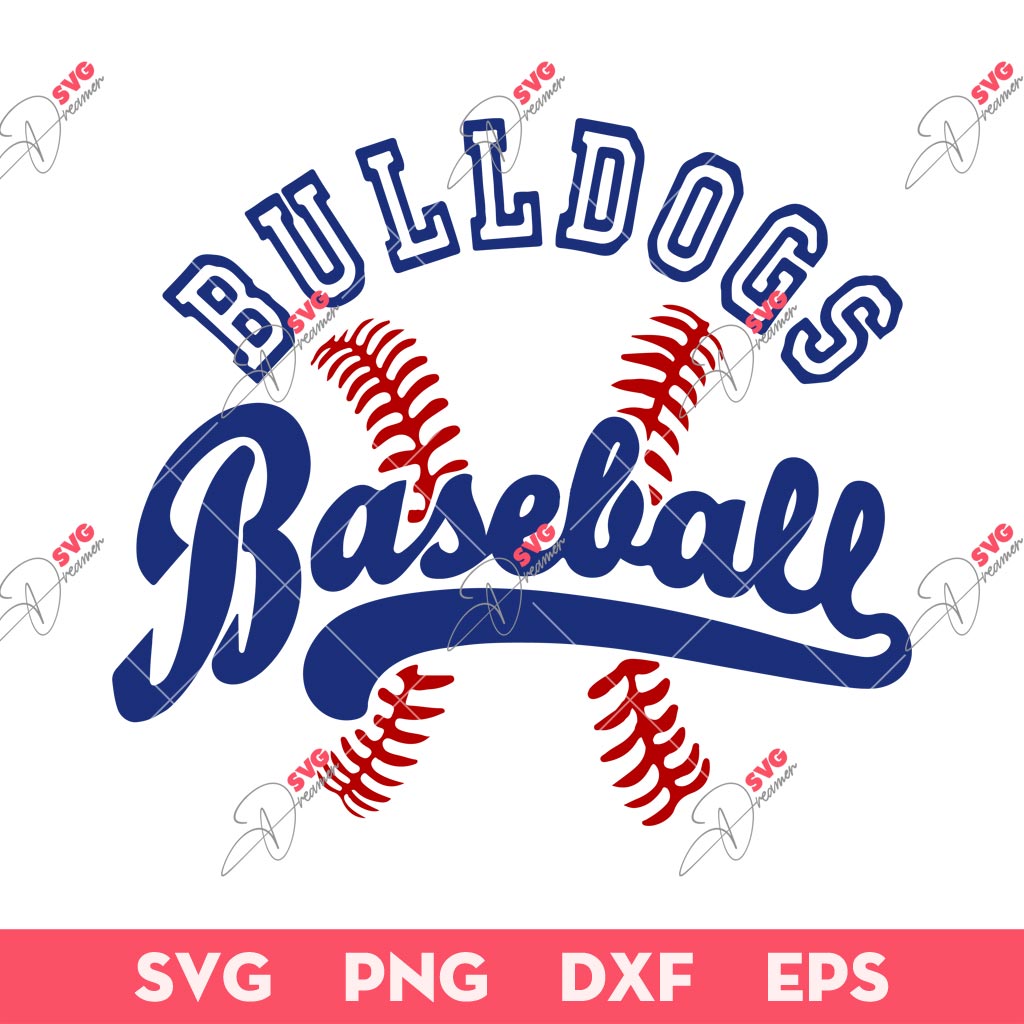Bulldogs Baseball Logo SVG, Baseball Laces SVG PNG EPS DXF