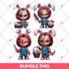 Bundle Chucky Easter PNG, Chucky Doll Bunny Easter PNG Bundle