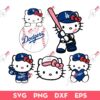 Bundle Hello Kitty LA Dodgers Baseball SVG PNG, Kitty Dodgers SVG PNG, Kitty Baseball SVG PNG EPS DXF
