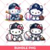 Bundle Hello Kitty New York Yankees Baseball PNG, Kitty New York Yankees PNG, Kitty Baseball PNG