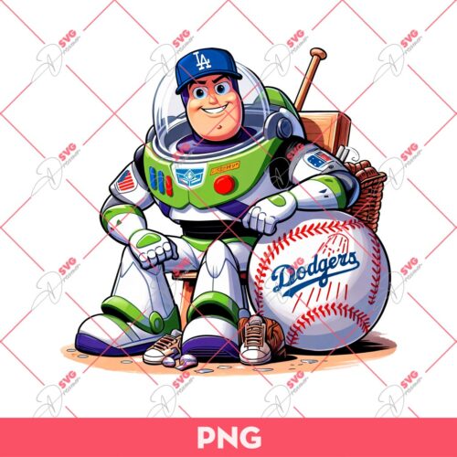 Buzz Lightyear Baseball Fan Dodgers PNG, Buzz Dodgers Baseball PNG, Buzz Lightyear LA Dodgers PNG