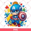 Captain America Autism PNG, Superhero Autism PNG, Autism Awareness PNG