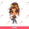 Cartoon Girl Baseball Fan San Diego Padres PNG, Cute Girl Baseball Padres PNG