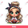 Cartoon Girl Fan Houston Texans Football PNG, Houston Texans Girl PNG