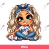 Cartoon Girl Fan LA Dodgers Baseball PNG, Cute Girl Baseball PNG