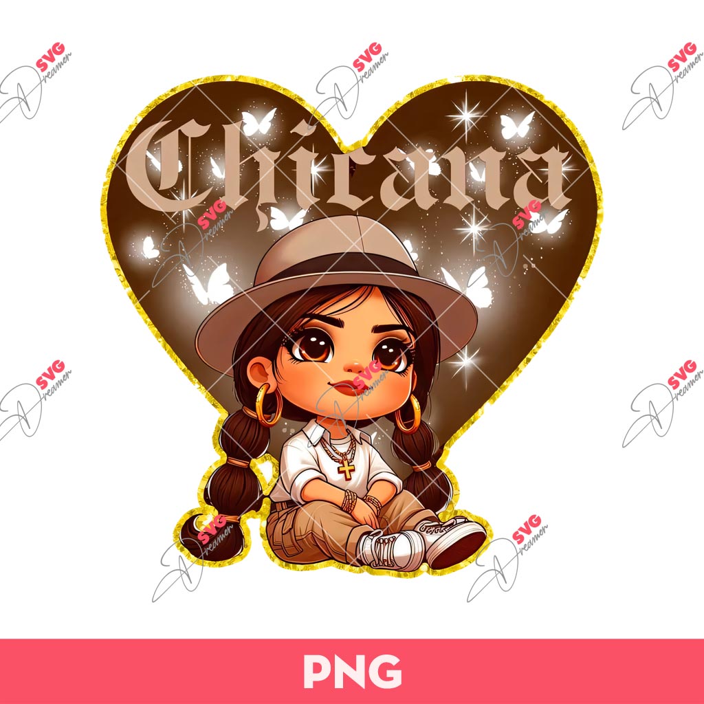 Chicana Cute Girl PNG, Chicano Old School PNG, Chicano Chola Girl PNG Sublimation
