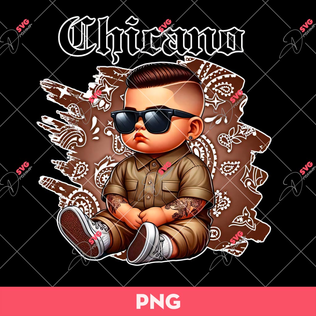 Chicano Baby Boy Cholo PNG, Chicano Old School PNG Sublimation