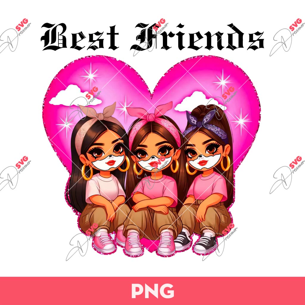 Chicano Best Friends PNG, Chicana Chola Girls PNG, Old School PNG Sublimation