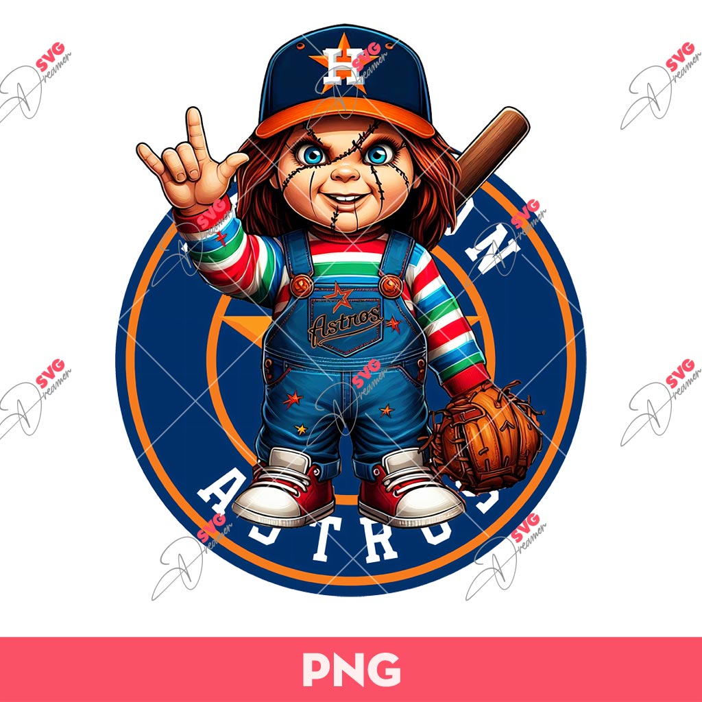 Chucky Houston Astros Baseball PNG, Chucky Fan HA PNG, Chucky Baseball PNG