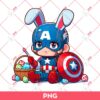 Cute Captain America Bunny Easter PNG, Easter Captain America Chibi PNG