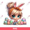 Cute Cartoon Girl Easter PNG, Cute Girl Bunny Easter PNG, Happy Easter Day PNG