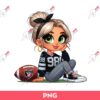 Cute Cartoon Girl Fan LV Raiders Football PNG, Las Vegas Raiders Girl PNG