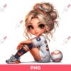 Cute Cartoon Girl Houston Astros Baseball PNG, Girl Fan Astros PNG, Cute Girl Baseball PNG
